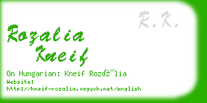 rozalia kneif business card